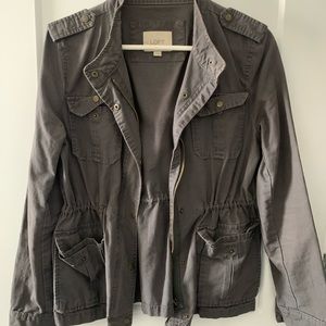 LOFT gray utility coat